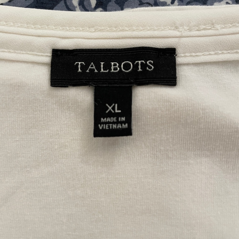 Talbots Classic Cream Tee XL
